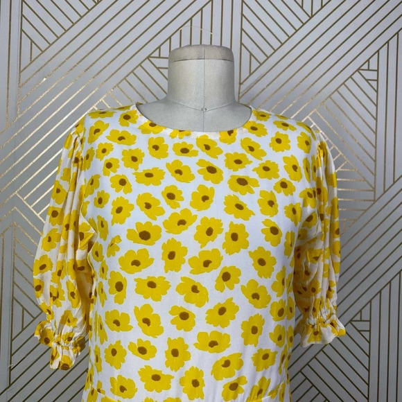 FAITHFULL THE BRAND Florence Mini Dress Yellow - Picture 3 of 12